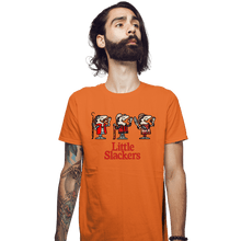 Load image into Gallery viewer, Daily_Deal_Shirts Fitted Shirts, Mens / Small / Orange Little Slackers