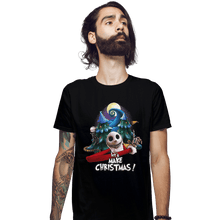 Load image into Gallery viewer, Shirts Fitted Shirts, Mens / Small / Black Let's Make Christmas