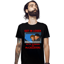 Load image into Gallery viewer, Daily_Deal_Shirts Fitted Shirts, Mens / Small / Black Get In Loser