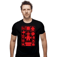 Load image into Gallery viewer, Daily_Deal_Shirts Fitted Shirts, Mens / Small / Black Mario Model Sprue