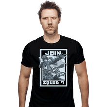Load image into Gallery viewer, Shirts Fitted Shirts, Mens / Small / Black Join Squad 7