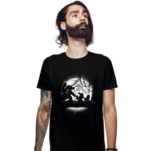 Load image into Gallery viewer, Shirts Fitted Shirts, Mens / Small / Black Moonlight Water Types