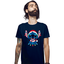 Load image into Gallery viewer, Secret_Shirts Fitted Shirts, Mens / Small / Navy Ohana Christmas Holiday