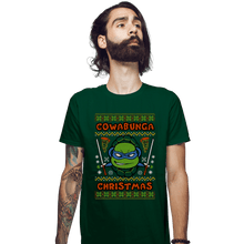 Load image into Gallery viewer, Shirts Fitted Shirts, Mens / Small / Irish Green Leonardo Christmas