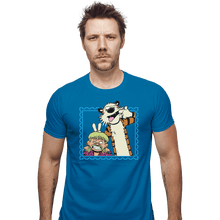 Load image into Gallery viewer, Shirts Fitted Shirts, Mens / Small / Sapphire Exotic Joe and Tiger