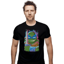 Load image into Gallery viewer, Daily_Deal_Shirts Fitted Shirts, Mens / Small / Black Glitch Leonardo