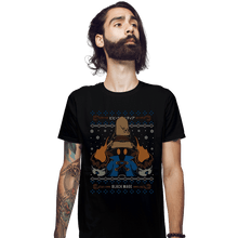 Load image into Gallery viewer, Shirts Fitted Shirts, Mens / Small / Black Vivi Black Mage Christmas