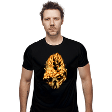 Load image into Gallery viewer, Shirts Fitted Shirts, Mens / Small / Black Golden Saiyan Vegito