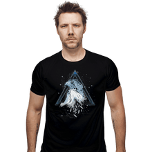 Load image into Gallery viewer, Shirts Fitted Shirts, Mens / Small / Black Wings of Silver Nerves of Steel