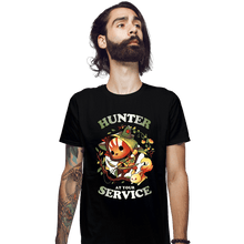 Load image into Gallery viewer, Daily_Deal_Shirts Fitted Shirts, Mens / Small / Black Hunter At Your Service