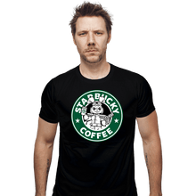 Load image into Gallery viewer, Shirts Fitted Shirts, Mens / Small / Black Starbucky Coffee