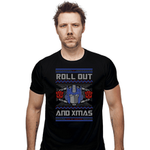 Load image into Gallery viewer, Shirts Fitted Shirts, Mens / Small / Black Roll Out And Xmas