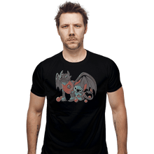 Load image into Gallery viewer, Shirts Fitted Shirts, Mens / Small / Black Dragon Cuties
