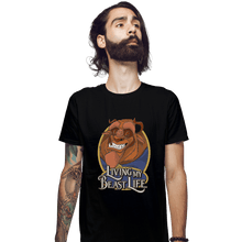 Load image into Gallery viewer, Shirts Fitted Shirts, Mens / Small / Black Living My Beast Life