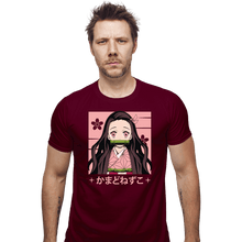 Load image into Gallery viewer, Shirts Fitted Shirts, Mens / Small / Maroon Nezuko