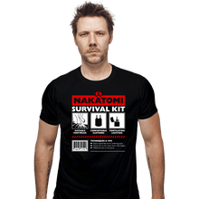 Load image into Gallery viewer, Daily_Deal_Shirts Fitted Shirts, Mens / Small / Black Nakatomi Survival Kit