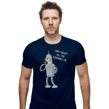 Load image into Gallery viewer, Shirts Fitted Shirts, Mens / Small / Navy Disappointed