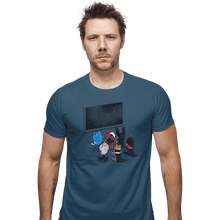 Load image into Gallery viewer, Shirts Fitted Shirts, Mens / Small / Indigo Blue School Of Villains