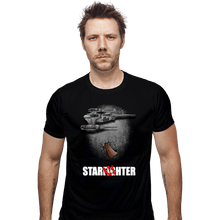 Load image into Gallery viewer, Secret_Shirts Fitted Shirts, Mens / Small / Black To The Starfighter!