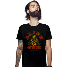 Load image into Gallery viewer, Daily_Deal_Shirts Fitted Shirts, Mens / Small / Black Alien Gym