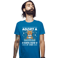 Load image into Gallery viewer, Shirts Fitted Shirts, Mens / Small / Sapphire Adopt A Data Dog