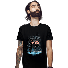 Load image into Gallery viewer, Daily_Deal_Shirts Fitted Shirts, Mens / Small / Black Bat Kiss