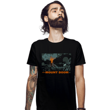 Load image into Gallery viewer, Shirts Fitted Shirts, Mens / Small / Black Visit Mount Doom