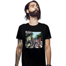 Load image into Gallery viewer, Shirts Fitted Shirts, Mens / Small / Black The Heroes