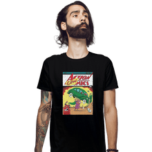 Load image into Gallery viewer, Shirts Fitted Shirts, Mens / Small / Black Action Cowmics