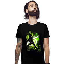 Load image into Gallery viewer, Shirts Fitted Shirts, Mens / Small / Black Cosmic Might Guy