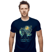 Load image into Gallery viewer, Secret_Shirts Fitted Shirts, Mens / Small / Navy The Starry Moon