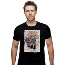 Load image into Gallery viewer, Shirts Fitted Shirts, Mens / Small / Black Death Stars
