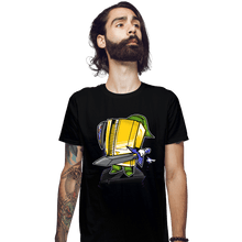 Load image into Gallery viewer, Shirts Fitted Shirts, Mens / Small / Black 8-Bit Hero