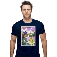 Load image into Gallery viewer, Shirts Fitted Shirts, Mens / Small / Navy Adventure Awaits In Wonderland