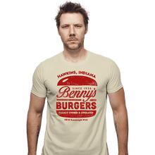 Load image into Gallery viewer, Shirts Fitted Shirts, Mens / Small / Sand Benny's Burgers
