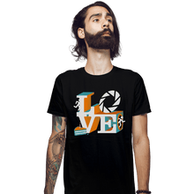 Load image into Gallery viewer, Shirts Fitted Shirts, Mens / Small / Black Love Portal