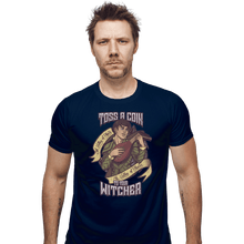 Load image into Gallery viewer, Shirts Fitted Shirts, Mens / Small / Navy Toss A Coin