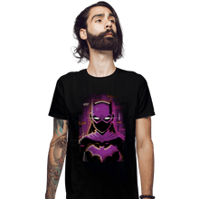 Load image into Gallery viewer, Daily_Deal_Shirts Fitted Shirts, Mens / Small / Black Glitch Batgirl