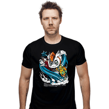 Load image into Gallery viewer, Daily_Deal_Shirts Fitted Shirts, Mens / Small / Black Hashira Water