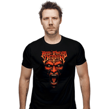 Load image into Gallery viewer, Shirts Fitted Shirts, Mens / Small / Black Red Faced Devil
