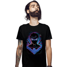 Load image into Gallery viewer, Daily_Deal_Shirts Fitted Shirts, Mens / Small / Black Glitch Nightwing