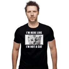 Load image into Gallery viewer, Shirts Fitted Shirts, Mens / Small / Black Zoom Cat