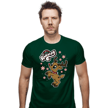 Load image into Gallery viewer, Daily_Deal_Shirts Fitted Shirts, Mens / Small / Irish Green My Little Rudolph