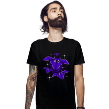 Load image into Gallery viewer, Shirts Fitted Shirts, Mens / Small / Black Origami Bats