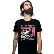 Load image into Gallery viewer, Secret_Shirts Fitted Shirts, Mens / Small / Black Live Fast Eat Trash