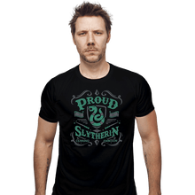 Load image into Gallery viewer, Shirts Fitted Shirts, Mens / Small / Black Proud to be a Slytherin