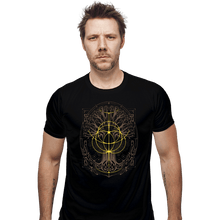 Load image into Gallery viewer, Daily_Deal_Shirts Fitted Shirts, Mens / Small / Black Golden Rings
