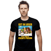 Load image into Gallery viewer, Daily_Deal_Shirts Fitted Shirts, Mens / Small / Black Prison Escape