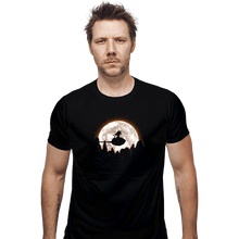 Load image into Gallery viewer, Shirts Fitted Shirts, Mens / Small / Black Moonlight Clouds