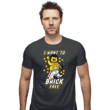 Load image into Gallery viewer, Shirts Fitted Shirts, Mens / Small / Charcoal I Want To Brick Free